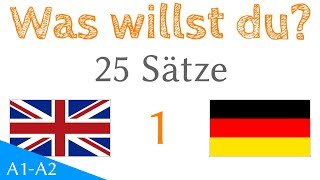 Was willst du  25 Sätze  Englisch  Deutsch 251 [upl. by Amalee]