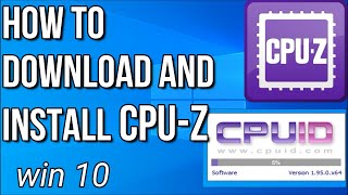 How to Download and Install CPUZ for Windows 10 pc [upl. by Hufnagel]