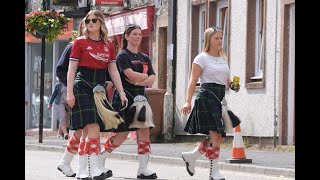 Dufftown Highland Games 2024 pipe and drums bagpipes [upl. by Flem810]