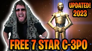 Unlocking C3PO for FREE in 2023  UPDATED Free to Play Low Gear Guide [upl. by Tessa]