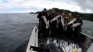 Catching Silver salmon amp King salmon in Sitka Alaska  The Best Alaskan Fishing Trips [upl. by Aicekal]