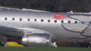 Niki Embraer ERJ190100 LR OEIHE  Takeoff from Hannover HAJEDDV [upl. by Cha]