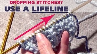 Dropped Stitches  How to Use a Lifeline [upl. by Bengt]