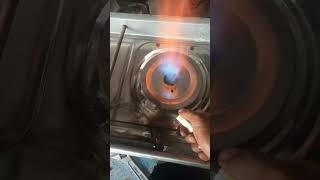 LPG GAS STOVESTOVE CHECK LPGgas stove experiment shots shortsfeed shortvideo [upl. by Omrellug8]