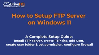 How to Setup FTP Server on Windows 11  A Complete and Stepbystep Guide [upl. by Rekyr818]