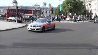 2x Metropolitan Police Squad Car London responding at Trafalgar Square [upl. by Pish]