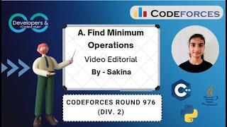 A Find Minimum Operations  Codeforces Round 976 Div 2  Codeforces  DCC NITA [upl. by Eremehc]