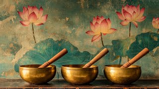 3 HOURS Tibetan Healing Sounds  Singing Bowls  Natural sounds Gold for Meditation amp Relaxation [upl. by Lina]