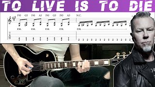 METALLICA  TO LIVE IS TO DIE Guitar cover with TAB  Lesson [upl. by Ardaed]