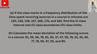 ES 3 Class Marks amp Mean Deviation [upl. by Aroz]