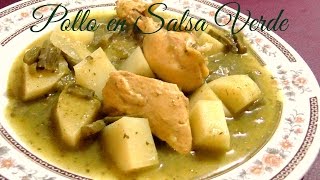 Como hacerPOLLO EN SALSA VERDE CON NOPALES Y PAPAS RECETA RAPIDA ♥♥Cocina Tradicional Mexicana [upl. by Llenral519]