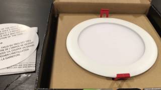 Lithonia lighting WF6 Wafer Thin 6 inch LED puck light unboxing [upl. by Esertal]