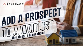 Add a Prospect to a Waitlist [upl. by Ernesto200]