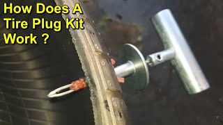 Tire Plug Puncture Repair Kit  How Does it Work [upl. by Munro576]