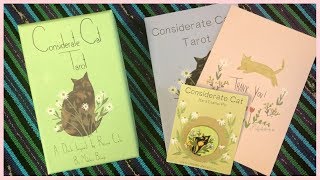 💜🐈 Considerate Cat Tarot 🐈💜 Deck Unboxing First Impressions amp Full Flip Through [upl. by Cram]