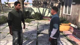 Can a loc come up in your crib GTA V Lamar haircut roast scene [upl. by Negyam599]