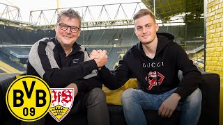 quotReus shot technique is geniusquot  Jacob Bruun Larsen joins Matchday Magazine  BVB  VfB Stuttgart [upl. by Senzer65]