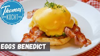 Eggs Benedict das perfekte Frühstück mit pochiertem Ei [upl. by Erialcyram]