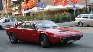 FERRARI 308 GT4 DINO  Walkaround driving and sound in Maranello 2013 HQ [upl. by Crofoot]