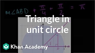 Solving triangle in unit circle  Trigonometry  Khan Academy [upl. by Sweet484]