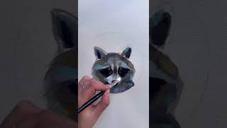 SCHMINCKE ART TIPS A raccoon painted with Schmincke’s NORMA Blue schmincke oilpainting shorts [upl. by Hoebart532]