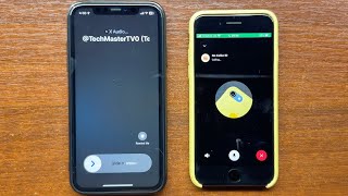 iPhone 11 vs iPhone 7 X ExTwitter vs Facebook Messenger Outgoing amp Incoming Calls iOS 182 vs 15 [upl. by Nysila274]