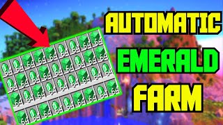 Minecraft 120  AUTOMATIC EMERALD FARM Tutorial JavaBedrock [upl. by Selwin793]