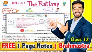 The Rattrap  Flamingo  CH  4  FREE 1 Page Notes  PYQ Sample Paper Questions 2024🇮🇳 [upl. by Bedell]