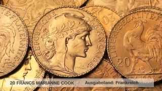 Goldmünze 20 Francs Marianne Coq Frankreich [upl. by Aetnahc]