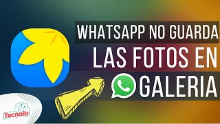 Porque no se guardan las fotos de WhatsApp en la Galería [upl. by Assirrac768]