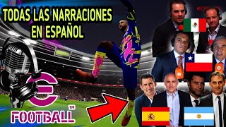 🤔CUAL ES LA MEJOR  Todas las Narraciones en español del nuevo efootball Pes 2022 Mobile [upl. by Ainival]