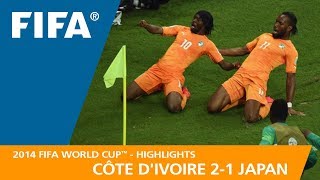 Côte dIvoire v Japan  2014 FIFA World Cup  Match Highlights [upl. by Araem]