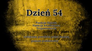 54 dzień  Codzienna powtórka przed maturą  podstawa [upl. by Akiner]