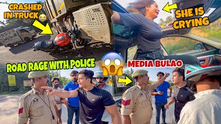 Live Crashed with Truck😭 Bike Stuck in Truck😱 POLICE FIR KARVADI💔 Preparation for Ladakh Ride [upl. by Hoxie]