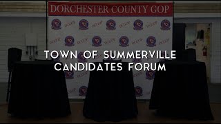 2023 Town of Summerville Candidates Forum [upl. by Mastrianni]