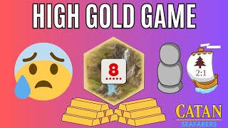 WILD High GOLD Close Game  Top 25 Catan SEAFARERS  Game 169 [upl. by Sev]