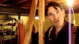 How To Raise Sagging Floor Joists With Bottle Jacks Wood Studs Support [upl. by Turro]