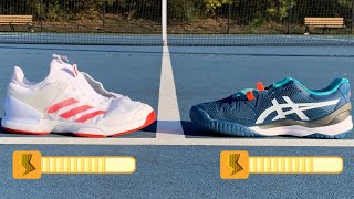 Asics Gel Resolution 8 VS Adidas Ubersonic 2 Head to Head Comparison Review By Real Foot Doctor [upl. by Ladiv875]