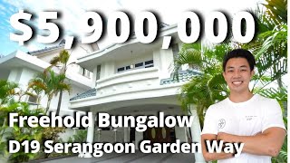 Majestic Freehold 2 Storey Bungalow Serangoon Garden 59M D19 Selling Singapore Home Tour Ep79 [upl. by Amero]