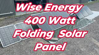 Wise Energy 400w Folding Solar Panel Test [upl. by Adidnere]