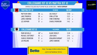 Collegians 1st XI v Maffra 1st XI [upl. by Dnalyr589]