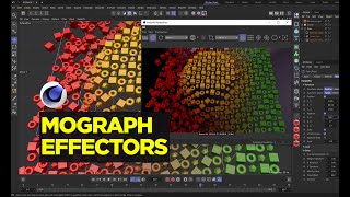 Cinema 4D Mograph Effectors  C4D Mograph [upl. by Avilo]