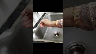 How to clean stainless steel Kitchen wash basin sink cleaning routine  Home cleaning Tips shorts [upl. by Nicolella]