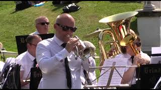 Brindle Band playing at Happy Mount Park Morecambe on 28724 [upl. by Harri]