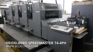 Heidelberg Speedmaster SM 74 4PH  offset printing machine [upl. by Ahsinod]