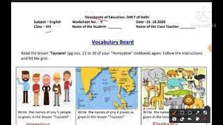 class 8th worksheet 9 English Solution worksheet 9 class 8 English  8th class English worksheet 9 [upl. by Aicilyhp]