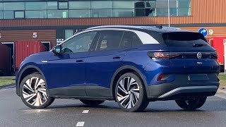 English Review Volkswagen NEW ID4 MAX 2021 in 4K Blue Dusk walk arond amp detail inside [upl. by Mathur]