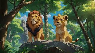 quotThe Jungle Adventure Learning to Hunt with Leo and His Cubs Disney cartoonsStories for kids [upl. by Yatnwahs]