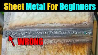 How To Weld Sheet Metal With Flux Core Wire For Beginners  Flux Core Welding Tips And Tricks [upl. by Aldous478]