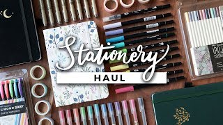 HUGE Stationery Haul Bullet Journal Supplies Markers amp Pens [upl. by Reste]